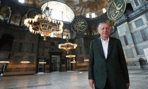 Cumhurbaşkanı Erdoğan Ayasofya Camii'nde inceleme yaptı