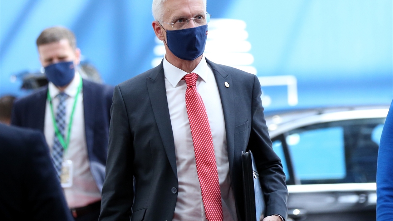 Brüksel`de düzenlenen zirveye Letonya Başbakanı Başbakanı Krisjanis Karins de katıldı.