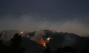 Çanakkale'deki orman yangını havadan görüntülendi