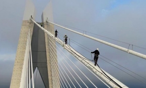 Yavuz Sultan Selim Köprüsü'nde nefes kesen çalışma havadan görüntülendi