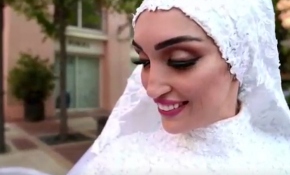 Beyrut'taki patlamaya düğün çekiminde yakalanan gelin