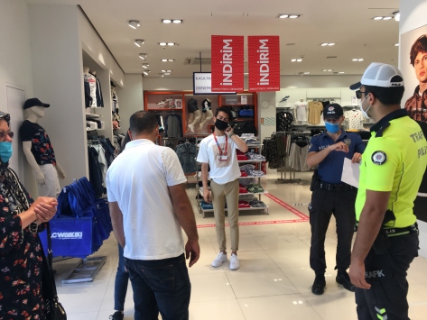 Kulu'da Kovid-19 denetimi yapıldı