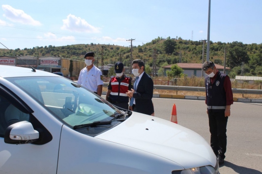 Yeniçağa'da Kovid-19 denetimi yapıldı