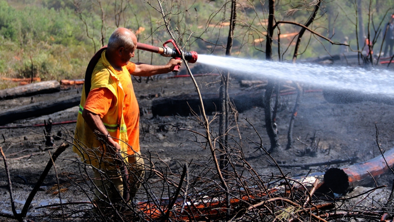 Olay yerine sevk edilen 2 arazöz,1 su tankeri ile yangın söndürme ekipleri, alevleri kısa sürede kontrol altına aldı. 