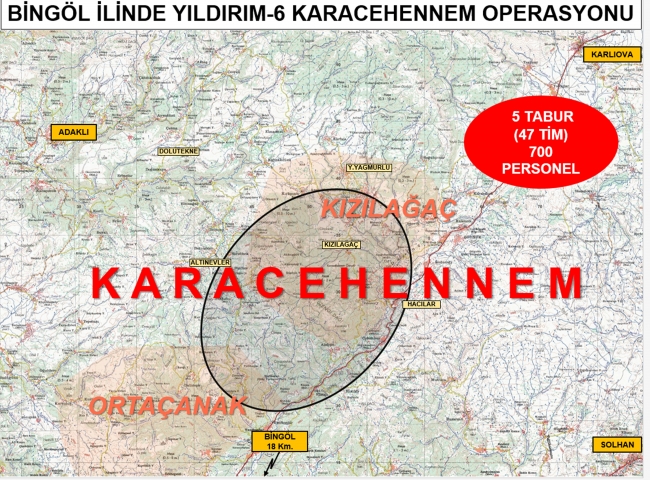 Yıldırım operasyonlarında 22 terörist etkisiz hale getirildi