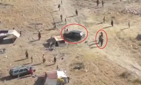 Çadır kurma kavgasında insanları ezmeye çalıştı