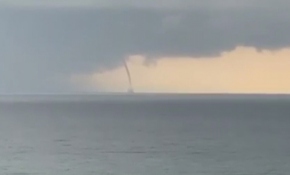 Arnavutköy'de hortum böyle görüntülendi