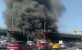 Metrobüs yangınından yeni görüntüler