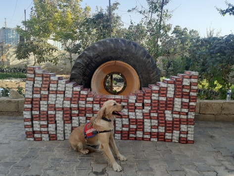 Şanlıurfa'da iş makinesinin lastiklerine gizlenmiş 11 bin 800 paket sigara ele geçirildi