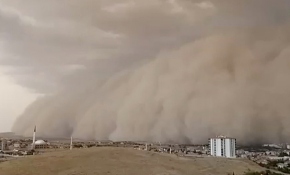 Kum fırtınasından yeni görüntüler