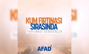 Kum fırtınası anında yapılması gerekenler animasyonla anlatıldı