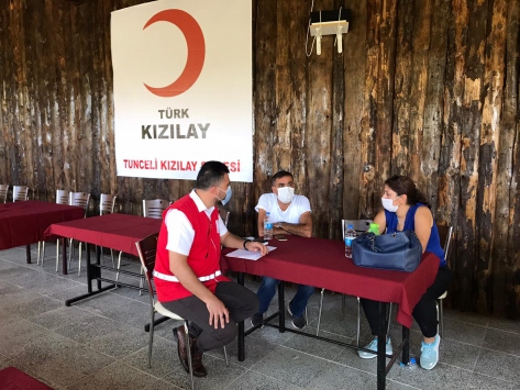 Türk Kızılay Tuncelide 5 ayda 14 bin 300 kişiye yardım ulaştırdı