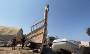 Tek bir çivi kullanılmadan inşa edilen 2800 yıllık tekne ekim ayında denize indirilecek