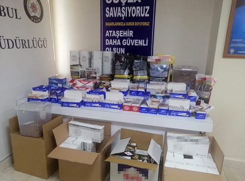 Ataşehirde sigara kaçakçılığı operasyonu