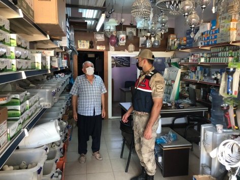 İslahiyede Kovid-19 tedbirleri denetlendi