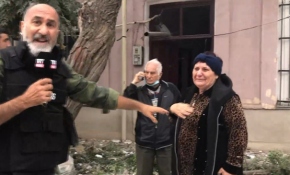 TRT Haber Ermenistan'ın vurduğu Gence’de