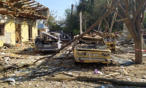 TRT Haber, Ermenistan'ın hedef aldığı sivil yerleşim yerini görüntüledi