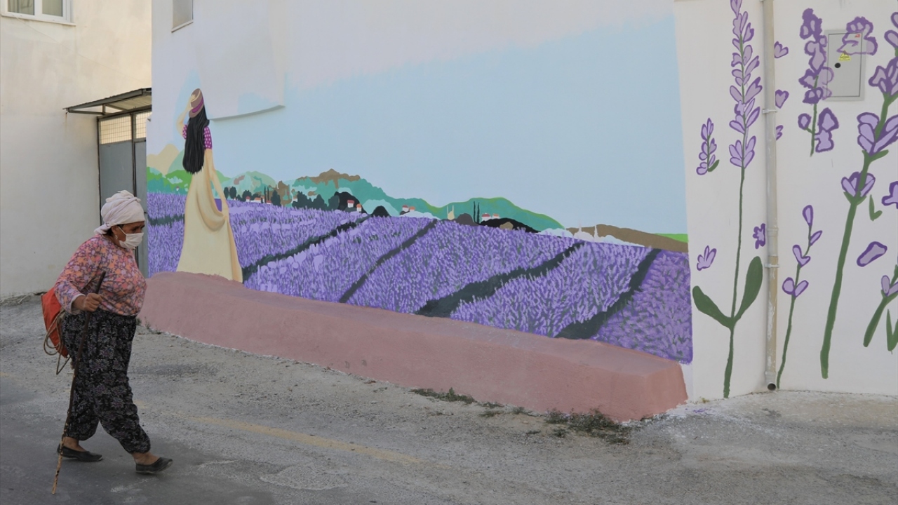 Öçalan, duvarlara çizilen lavanta figürleriyle mahallenin daha da ilgi çekici hale geldiğini sözlerine ekledi.