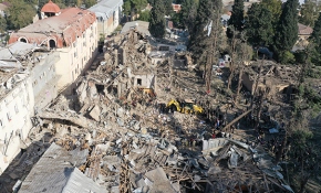 Gence'deki büyük yıkım havadan görüntülendi