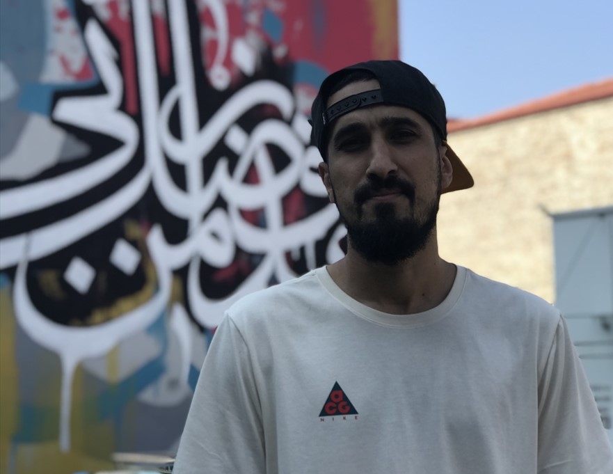 Türkmen, gazetecilere yaptığı açıklamada, 22 yıldır grafiti sanatıyla uğraştığını, ilk kez böyle bir çalışma gerçekleştirdiğini söyledi.