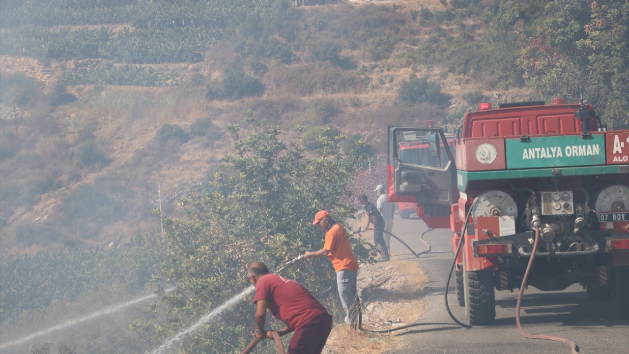 Yangına 2 itfaiye aracı, 2 arazöz ve bir su tankeri müdahale etti.