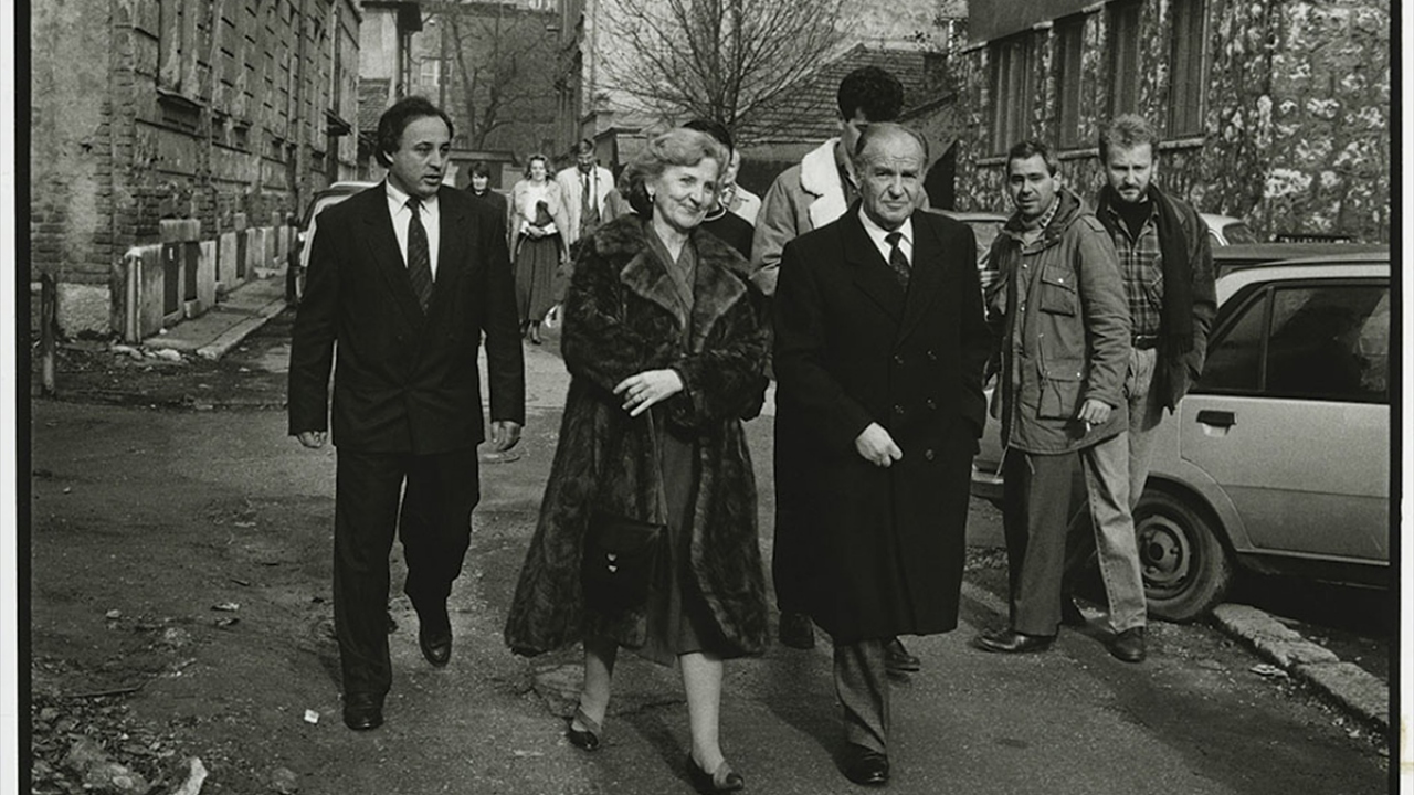 Aliya İzzetbegoviç eşi Halida ile. (Arşiv)