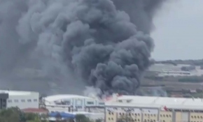 Silivri'de fabrika yangını