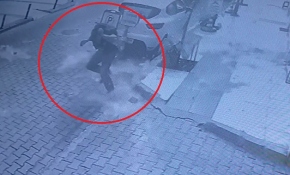 Çay içerken başına beton parçaları yağdı