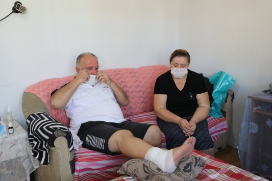 Çalışırken yaralanan Gürcistanlı, yardımseverler sayesinde sağlığına kavuştu