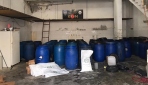 Adana’da ele geçirilen 7 bin 300 litre sahte içki imha edildi