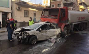 İskenderun'daki tanker kazası kamerada