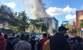 İstanbul Tıp Fakültesi'ndeki inşaatta yangın çıktı