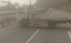 Çekici sürücüsü otoyolda dehşet saçtı