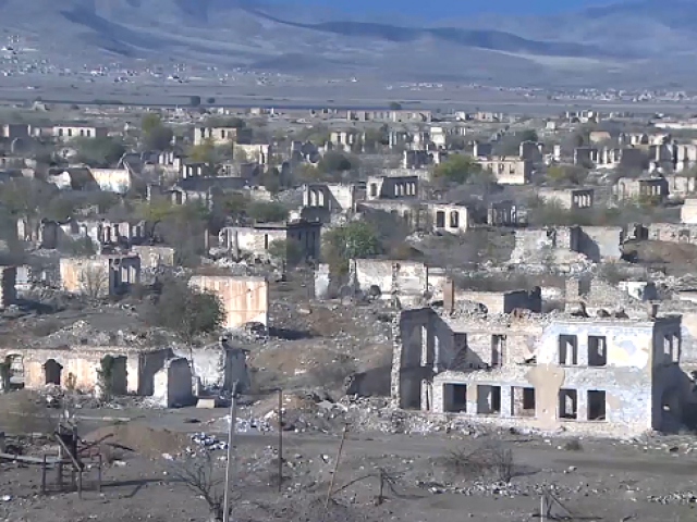 TRT Haber, Ağdam'daki tahribatı görüntüledi