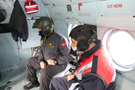 Muğlada helikopter destekli trafik denetimi