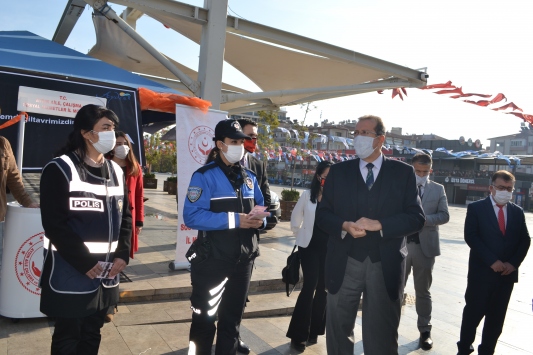 Aydında KADES ile ilgili bilgilendirme broşürü dağıtıldı