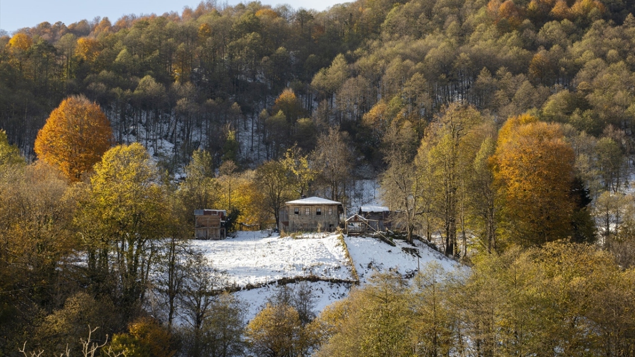 Artvin`in Arhavi ilçesine bağlı Boyuncuk köyünde etkili olan kar, seyrine doyumsuz görüntüler ortaya çıkarttı.