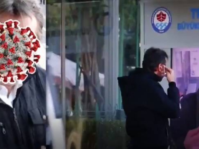 Trabzon'da maske takmayanların yüzü koronavirüse dönüştü