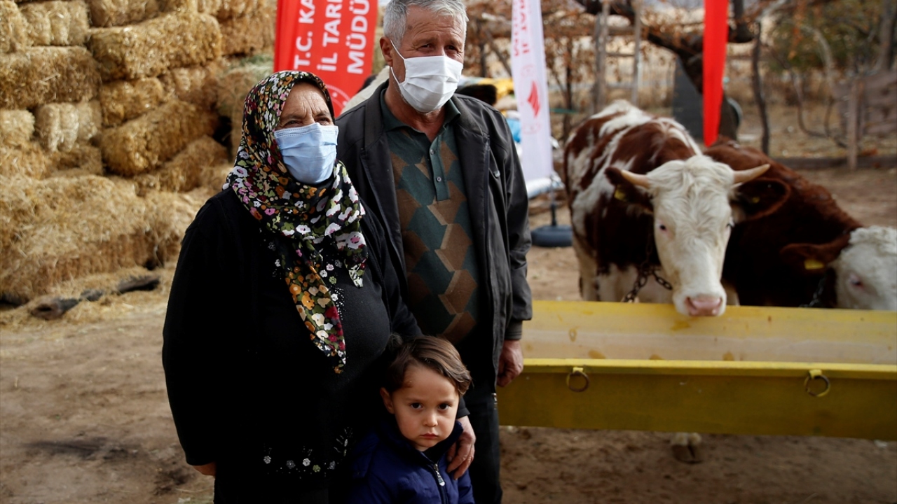Sayım Demir de ahırında çıkan yangında 8 hayvanının telef olduğunu, durumu yetkililere bildirdiğini aktararak, bugün de kendisine 8 büyükbaş hayvan hediye edildiğini söyledi.