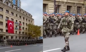Türk askeri Bakü'de: Şehitler ölmez, vatan bölünmez