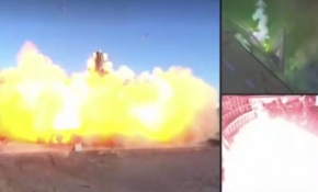 SpaceX'in prototip insansız roketi test uçuşu ardından patladı