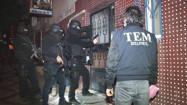 İstanbulda terör operasyonu: 5 gözaltı