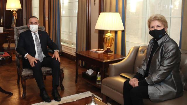 Bakan Çavuşoğlu, BM Kıbrıs Özel Danışmanı ile bir araya geldi