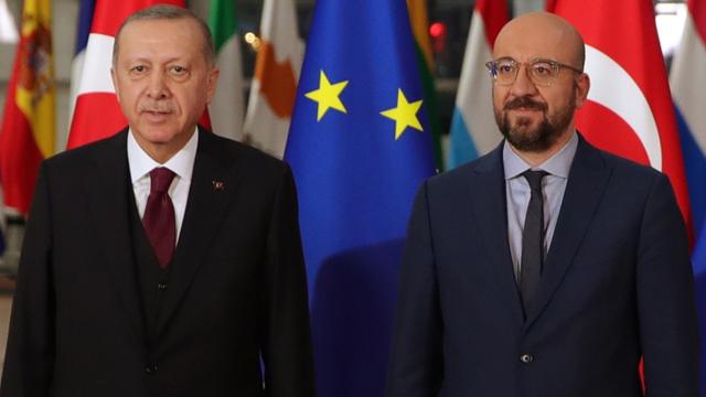 Cumhurbaşkanı Erdoğan AB Konseyi Başkanı Michel ile görüştü