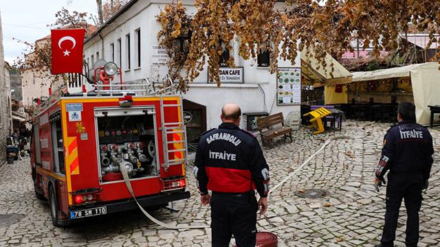 Safranboludaki tarihi konaklarda yangın tatbikatı