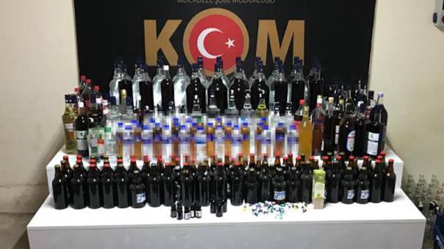 Bursada 210 litre sahte içki ele geçirildi