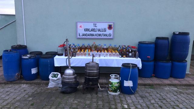 Kırklarelinde 550 litre sahte içki ele geçirildi