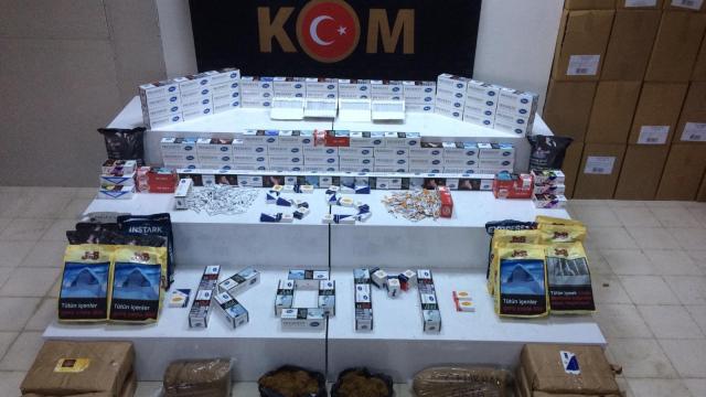 Samsunda 26 bin 280 makaron ile 10 kilogram tütün ele geçirildi