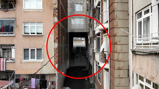 Karadenizde bu da görüldü: Altından sokak geçen apartman