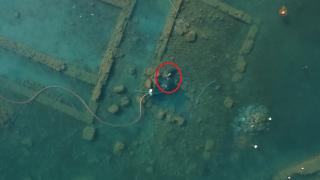 İznik Gölü’nün dibindeki 2 bin yıllık bazilikanın su altı görüntüleri